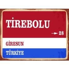 BiveSa Giresun Ili Tirebolu Ilçesi  Retro Ahşap Sokak Tabelası