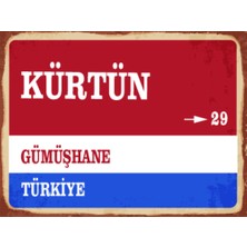 BiveSa Gümüşhane Ili Kürtün Ilçesi  Retro Ahşap Sokak Tabelası