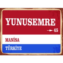 BiveSa Manisa Ili Yunusemre Ilçesi  Retro Ahşap Sokak Tabelası
