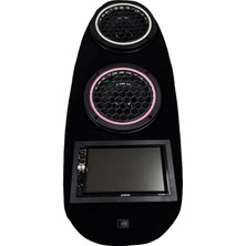 Pcx Koltuk Altı Ses Sistemi 2 x 200W Ekranlı Hoparlör Siyah (Sese Duyarlı LED Işıklı)