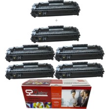Qstar Hp Çipli CE505A 5 + 1 Ekonomik Paket Garantili Uyumlu Toner P2030 P2035 P2035N P2055 Muadil Toner