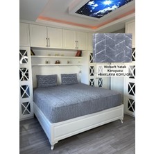 Baklava Model Welsoft Yumuşak Kış Aylarının Vazgeçilmez Yatak Koruyucu Örtüsü - Koyu Gri - 190X200