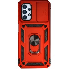 Samsung Galaxy A13 4g Kılıf Pars Lens Yüzüklü Silikon - KIRMIZI-(5796) - EMTHBA6414-8434