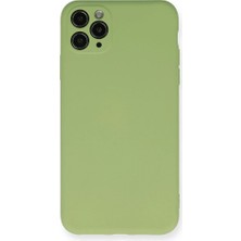 Genel Tedarik iPhone 11 Pro Max Kılıf Nano Içi Kadife Silikon- YEŞIL-(5796) - EMTHBA4359-4893