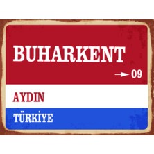 BiveSa Aydın Ili Buharkent Ilçesi  Retro Ahşap Sokak Tabelası