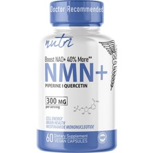 Nutri Nmn Ultra High Absorption Stabilized Nmn Nicotinamide Mononucleotide With Quercetin Phytosome 300 Mg 60 Kapsul