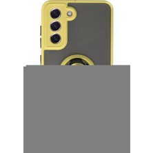 Khayra Samsung Galaxy S21 Fe Kılıf Montreal Yüzüklü Silikon Kapak - SARI-(5796) - ESZAOC9355-9675