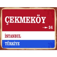 BiveSa Istanbul Ili Çekmeköy Ilçesi  Retro Ahşap Sokak Tabelası