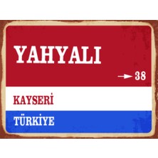 BiveSa Kayseri Ili Yahyalı Ilçesi  Retro Ahşap Sokak Tabelası