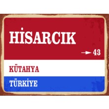 BiveSa Kütahya Ili Hisarcık Ilçesi  Retro Ahşap Sokak Tabelası