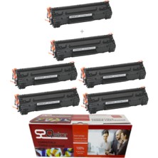 Qstar Hp Çipli CF283A 83A 5 + 1 Ekonomik Paket Garantili Uyumlu Toner M126A 127FN 127FW 128FN Muadil Toner
