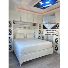 Zebra Model Welsoft Yumuşak Kış Aylarının Vazgeçilmez Yatak Koruyucu Örtüsü - Krem - 190X200
