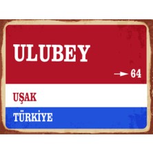 BiveSa Uşak Ili Ulubey Ilçesi  Retro Ahşap Sokak Tabelası