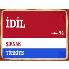 BiveSa Şırnak Ili Idil Ilçesi  Retro Ahşap Sokak Tabelası