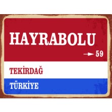 BiveSa Tekirdağ Ili Hayrabolu Ilçesi  Retro Ahşap Sokak Tabelası