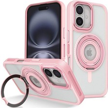Genel Tedarik iPhone 16 Banza Magsafe Standlı Kapak - PEMBE-(5796) - EMTHBA8232-4169