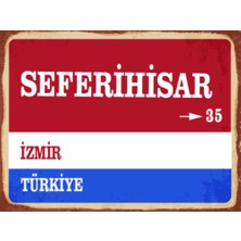 BiveSa Izmir Ili Seferihisar Ilçesi  Retro Ahşap Sokak Tabelası