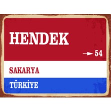 BiveSa Sakarya Ili Hendek Ilçesi  Retro Ahşap Sokak Tabelası