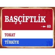BiveSa Tokat Ili Başçiftlik Ilçesi  Retro Ahşap Sokak Tabelası