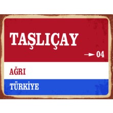 BiveSa Ağrı Ili Taşlıçay Ilçesi  Retro Ahşap Sokak Tabelası