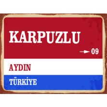 BiveSa Aydın Ili Karpuzlu Ilçesi  Retro Ahşap Sokak Tabelası