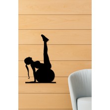 Evsay Pilates Toplu Dekor Tablo Mdf Ahşap Lazer Kesim Duvar Panosu 20*28