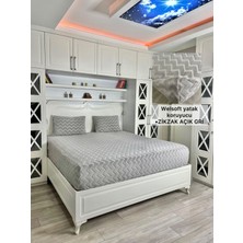 Zikzak Model Welsoft Yumuşak Kış Aylarının Vazgeçilmez Yatak Koruyucu Örtüsü - Açık Gri - 110X200