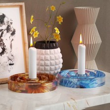 Craftto Dairesel Şamdan Mumluk Silikon Kalıbı