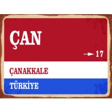 BiveSa Çanakkale Ili Çan Ilçesi  Retro Ahşap Sokak Tabelası