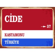 BiveSa Kastamonu Ili Cide Ilçesi  Retro Ahşap Sokak Tabelası