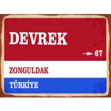 BiveSa Zonguldak Ili Devrek Ilçesi  Retro Ahşap Sokak Tabelası