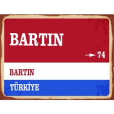 BiveSa Bartın Ili Retro Ahşap Sokak Tabelası
