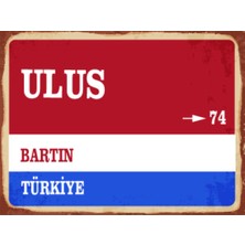 BiveSa Bartın Ili Ulus Ilçesi  Retro Ahşap Sokak Tabelası