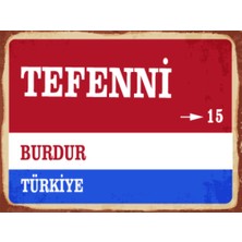 BiveSa Burdur Ili Tefenni Ilçesi  Retro Ahşap Sokak Tabelası