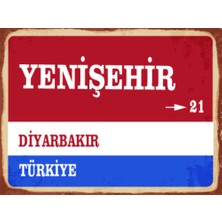 BiveSa Diyarbakır Ili Yenişehir Ilçesi  Retro Ahşap Sokak Tabelası