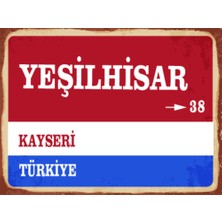 BiveSa Kayseri Ili Yeşilhisar Ilçesi  Retro Ahşap Sokak Tabelası