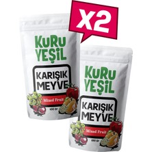 Kuru Yeşil Karışık Meyve Kurusu – 200 Gr – Granola Uyumlu – Doğal Kurutulmuş Meyve – 2x100 Gr