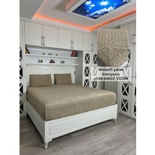 Yakamoz Model Welsoft Yumuşak Kış Aylarının Vazgeçilmez Yatak Koruyucu Örtüsü - Vizon - 200X200