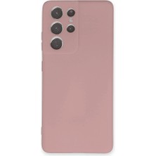 Genel Tedarik Samsung Galaxy S21 Ultra Kılıf Nano Içi Kadife Silikon - PUDRA-(5796) - EMTHBA6692-1198