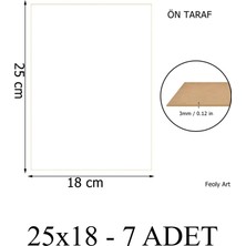 Feoly Art 3 mm 25X18 Mdf Plaka (7 Adet) - Hobi, Maket, Ahşap El Sanatları Için Uygun (7`li Paket)