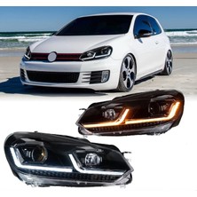 Volksvagen Golf 6 2010.2011 Mk6 Krom 7.5 Dizayn J Ledli Ön Far