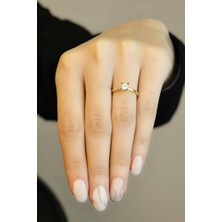 Fay Yamaner Altın Tektaş Yüzük