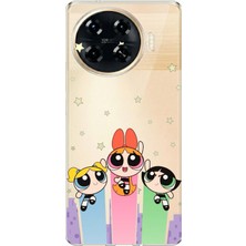 TechTree Tecno Spark 20 Pro+ Plus Uyumlu Powerpuff Girls Tasarımlı Baskılı Silikon Kılıf