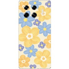 TechTree Tecno Spark 20 Pro+ Plus Uyumlu Soft Pastel Çiçek Bahçesi Baskılı Silikon Kılıf