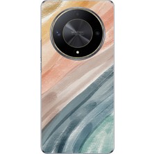 TechTree Honor X9B Uyumlu Modern Renk Paleti Baskılı Silikon Kılıf