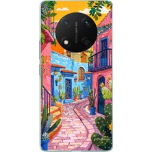 TechTree Honor X9C Uyumlu Renkli Sanat Sokak Silikon Kılıf Baskılı Silikon Kılıf