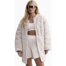 Nike Sportswear Cozy Terma Fit Women's Loose High Pile Jacket Kadın Bol Kesim Peluş Spor Ceket Krem