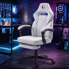 Rampage Lumos Terletmez Kumaş Ayak Destekli Gri Oyuncu Koltuğu - KL-R12