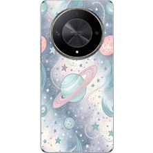 TechTree Honor X9B Uyumlu Soft Renkli Gezegenler Baskılı Silikon Kılıf