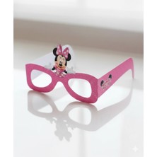 Minnie Mouse Temalı Kağıt Gözlük 6 Adet Parti Gözlüğü